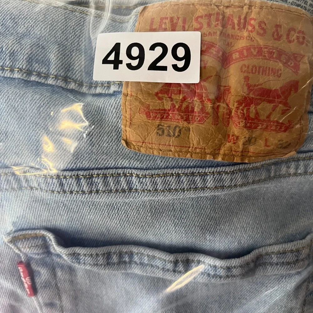 Levi's 510 Jeans Men's Blue Denim Stretch Mid Rise Slim Straight Zip Fly - 31X30